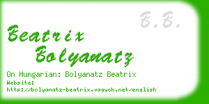 beatrix bolyanatz business card